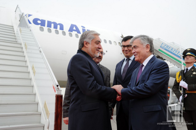 Chief Executive of the Islamic Republic of Afghanistan arrives in Tashkent