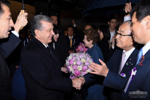 President of Uzbekistan arrives in Japan