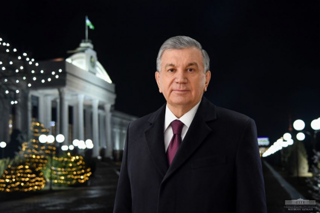 New Year's greetings from President Shavkat Mirziyoyev to the people of Uzbekistan