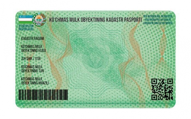 Yangi namunadagi kadastr pasporti afzalliklari maʼlum qilindi