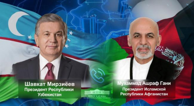 Президент Республики Узбекистан провел телефонный разговор с Президентом Исламской Республики Афганистан