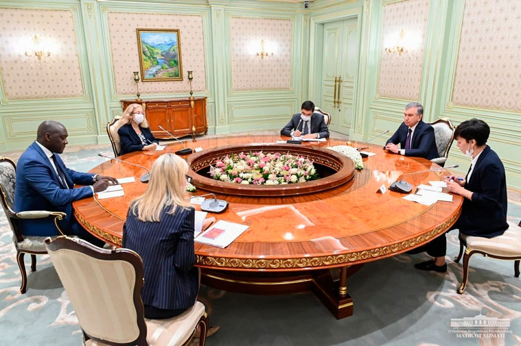 The President of Uzbekistan discusses issues of enhancing mutually beneficial cooperation with the IFC delegation