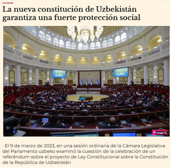 «El Mundo Financiero»: Обновляемая Конституция Узбекистана объединяет все общество вокруг идеи построения развитого государства, учитываются интересы всех слоев населения
